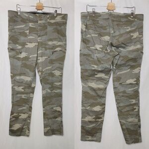Wit & Wisdom Pants Twill Cargo Camo‎ Print  16 Straight Fit Cotton Spandex